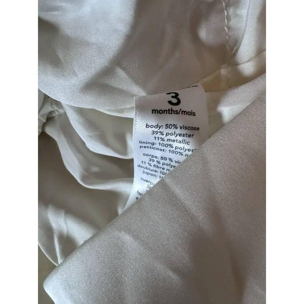 Carter's Jacquard Cream Gold Holiday Dress *NEW WITH TAGS* Sz 3 Months $40